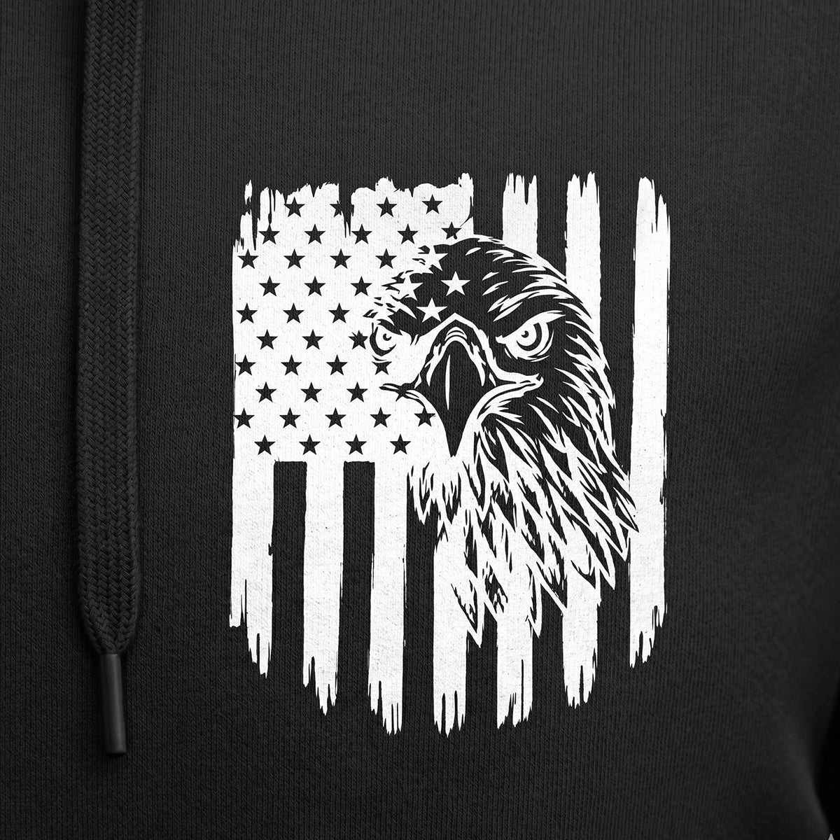Ridgeline Men's Eagle American Flag Motorcycle Hoodie