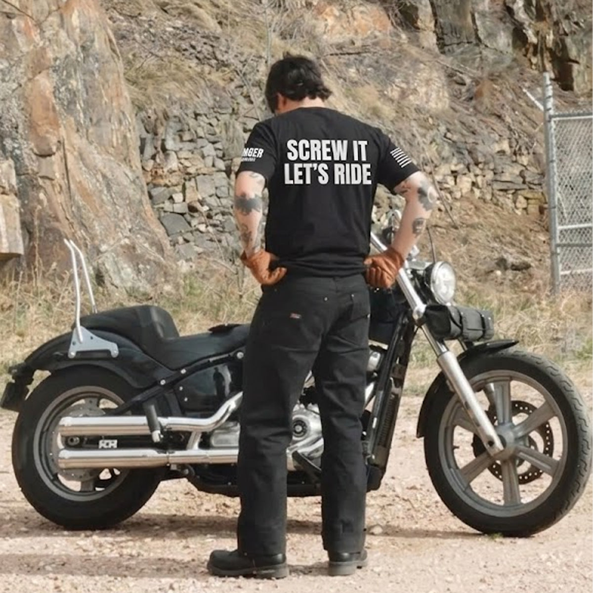 Screw It, Let's Ride - Men's Biker T-Shirt
