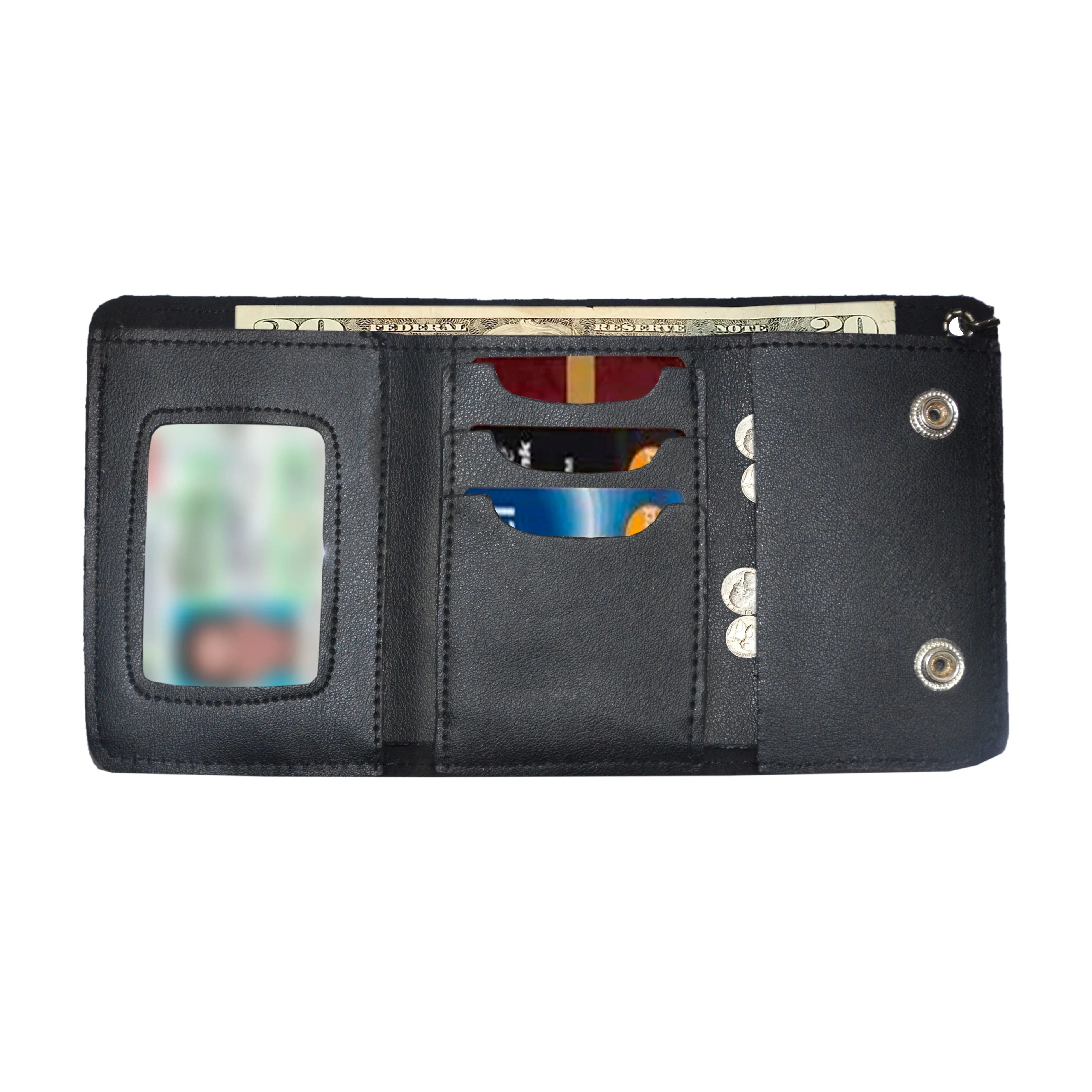 Stylish Black Biker Chain Wallet