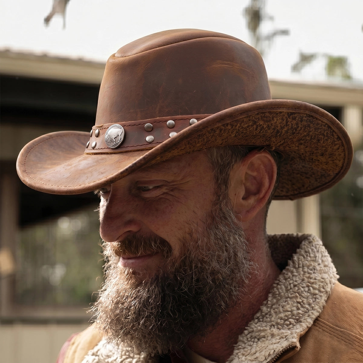 Mens Brown Cowboy Hat - Classic Western