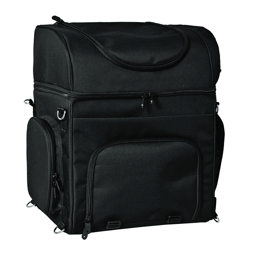  Unik is a robust textile travel bag designed for durability and functionality. With a sleek black exterior crafted from durable textile material, this bag offers ample storage space and practicality, ideal for travelers seeking reliability and style.