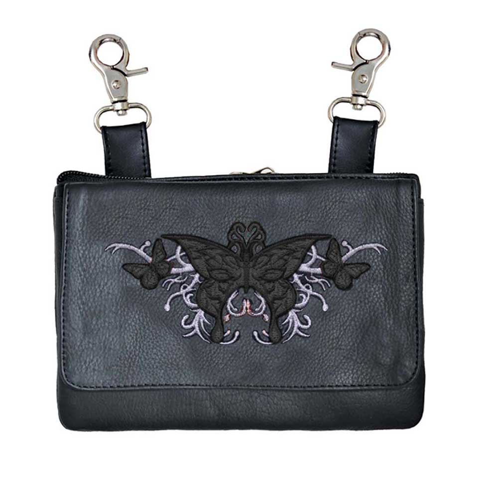Elevate your riding gear with the Ladies Leather Clip-On Bag from Unik, meticulously crafted from luxurious cowhide leather. 