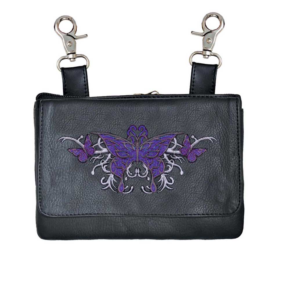 Elevate your riding gear with the Ladies Leather Clip-On Bag from Unik, meticulously crafted from luxurious cowhide leather. 