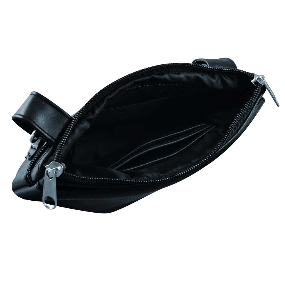 Elevate your riding gear with the Ladies Leather Clip-On Bag from Unik, meticulously crafted from luxurious cowhide leather. 