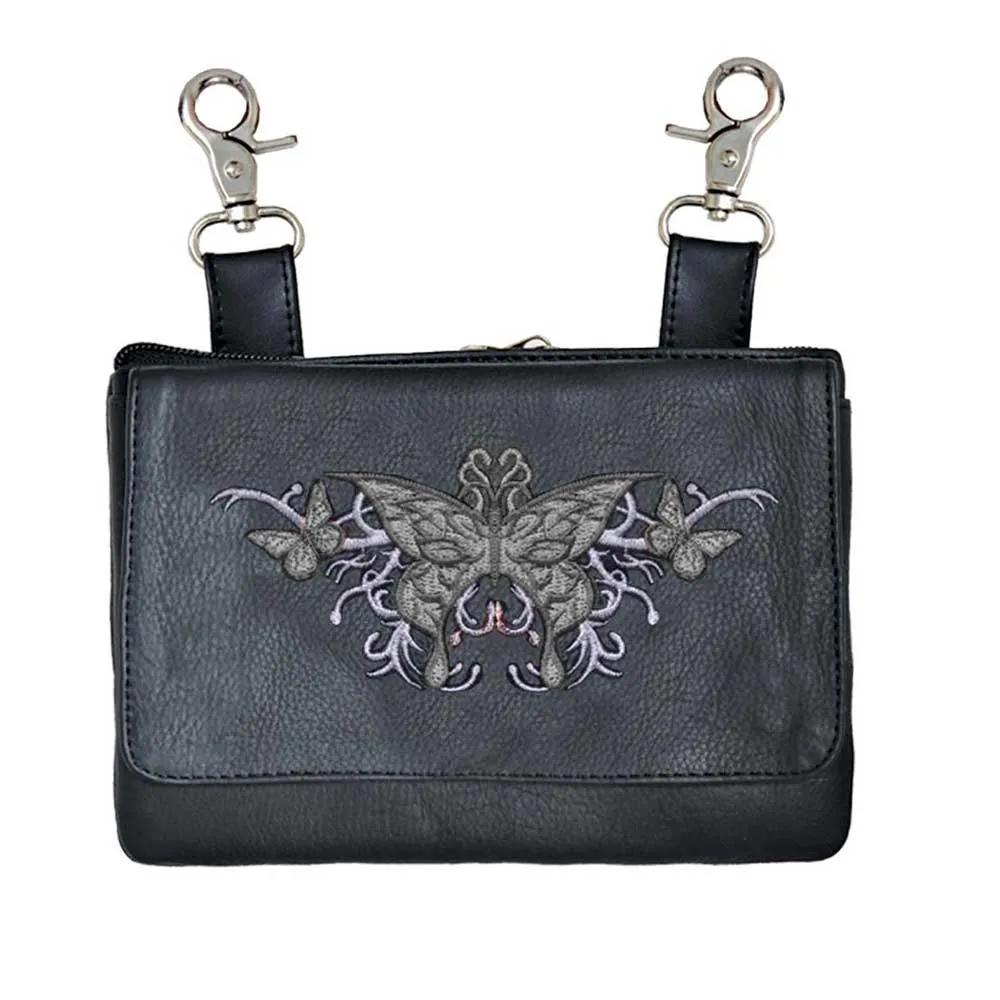 Elevate your riding gear with the Ladies Leather Clip-On Bag from Unik, meticulously crafted from luxurious cowhide leather