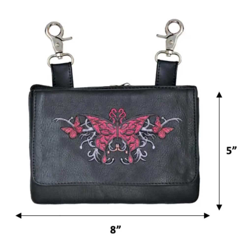 Elevate your riding gear with the Ladies Leather Clip-On Bag from Unik, meticulously crafted from luxurious cowhide leather