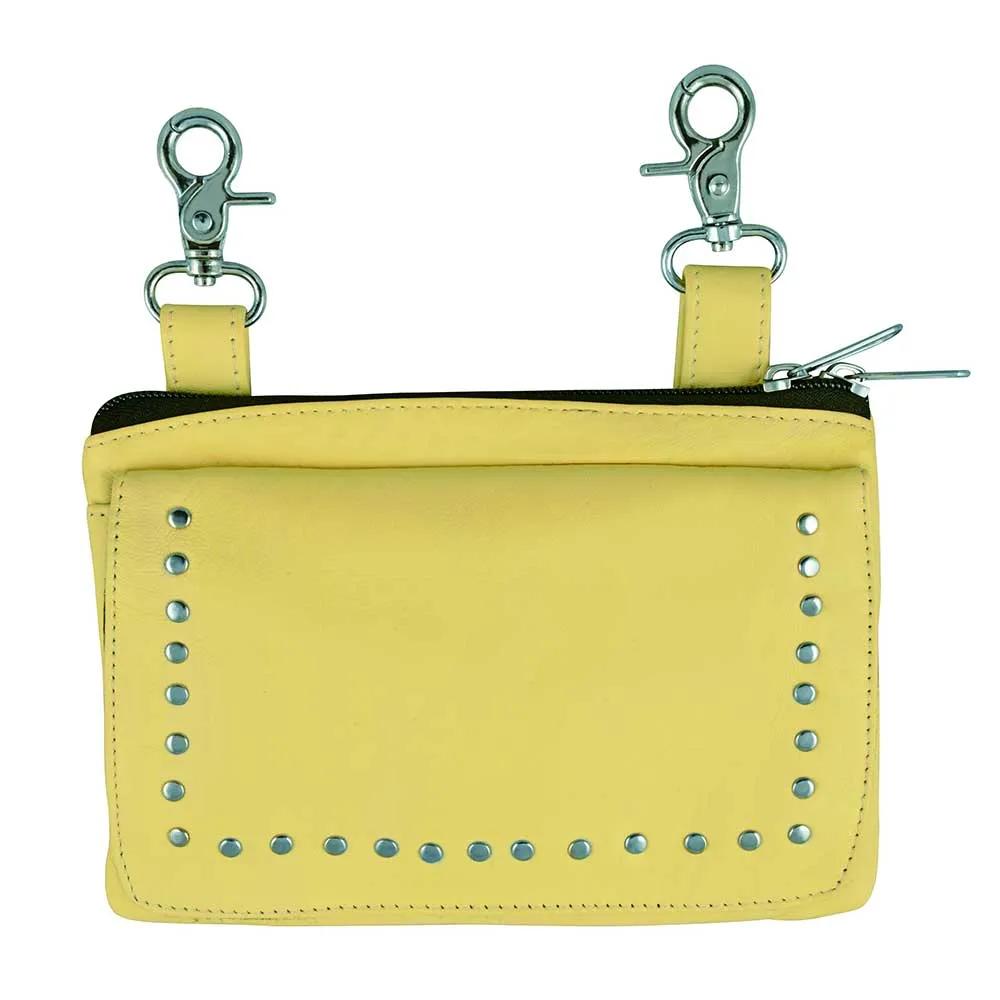 Elevate your riding gear with the Ladies Leather Clip-On Bag from Unik, meticulously crafted from luxurious cowhide leather