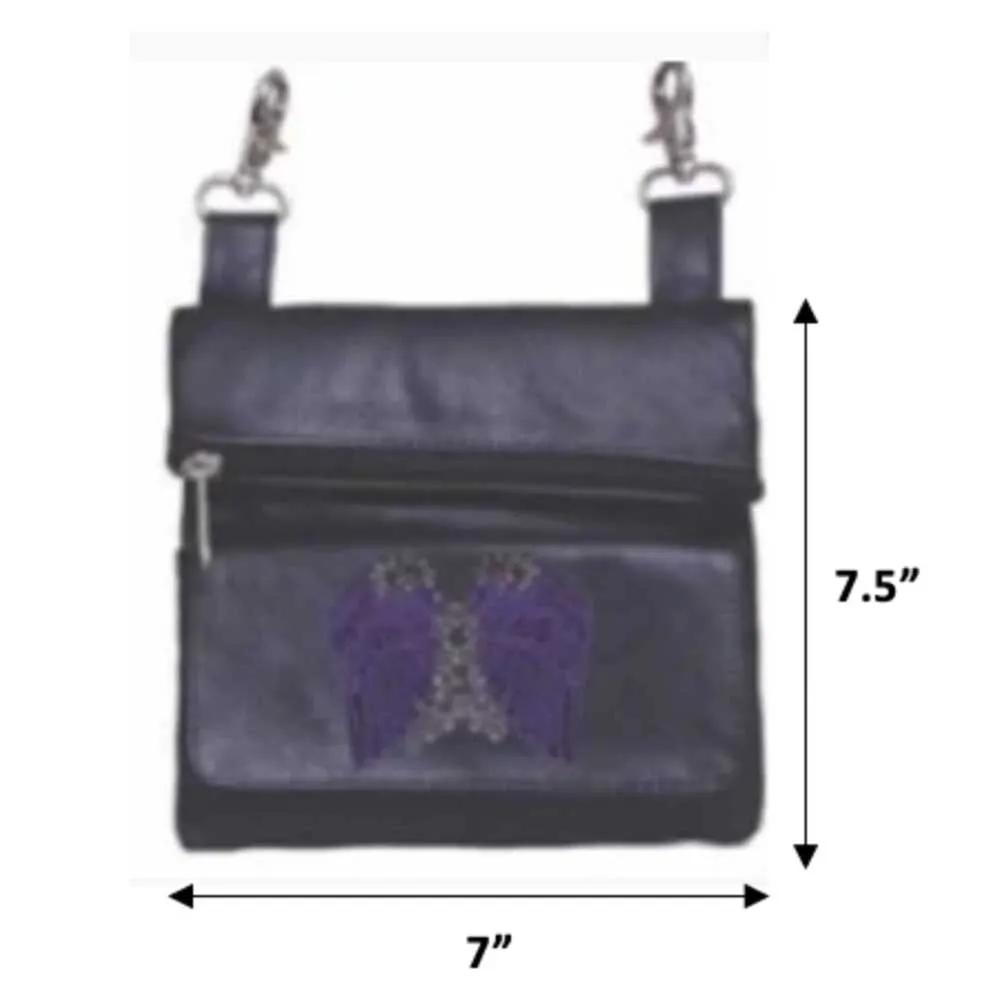 Elevate your riding gear with the Ladies Leather Clip-On Bag from Unik, meticulously crafted from luxurious cowhide leather.