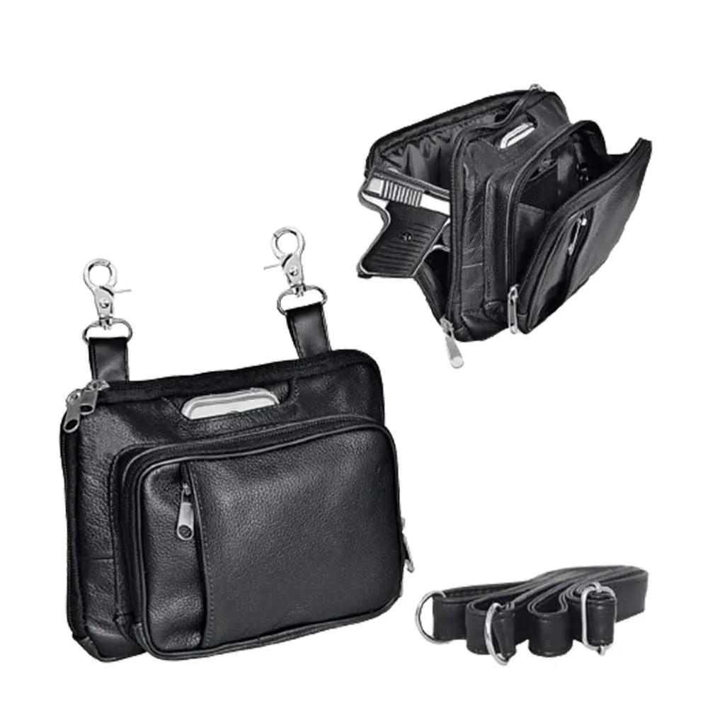 Elevate your riding gear with the Ladies Leather Clip-On Bag from Unik, meticulously crafted from luxurious cowhide leather