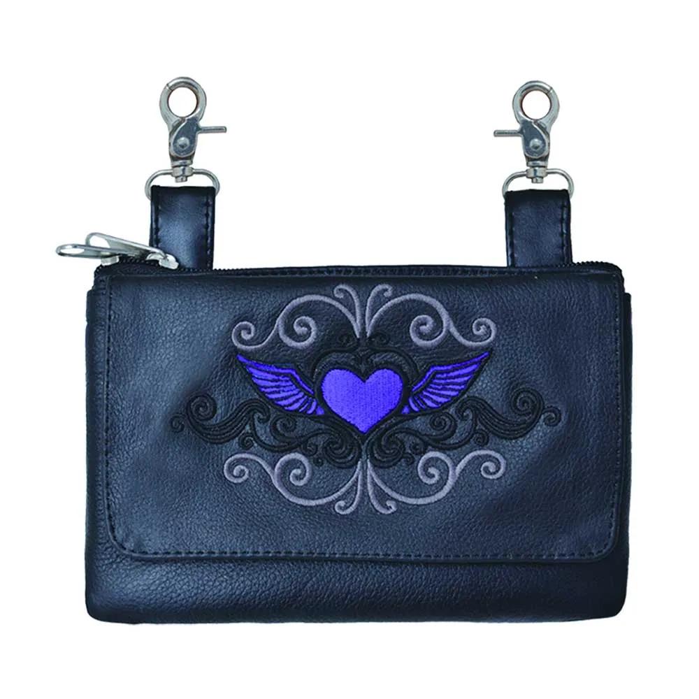 Elevate your riding gear with the Ladies Leather Clip-On Bag from Unik, meticulously crafted from luxurious cowhide leather.