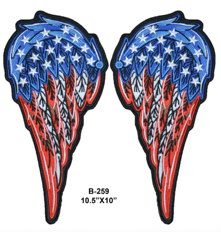 two angel wing patches
