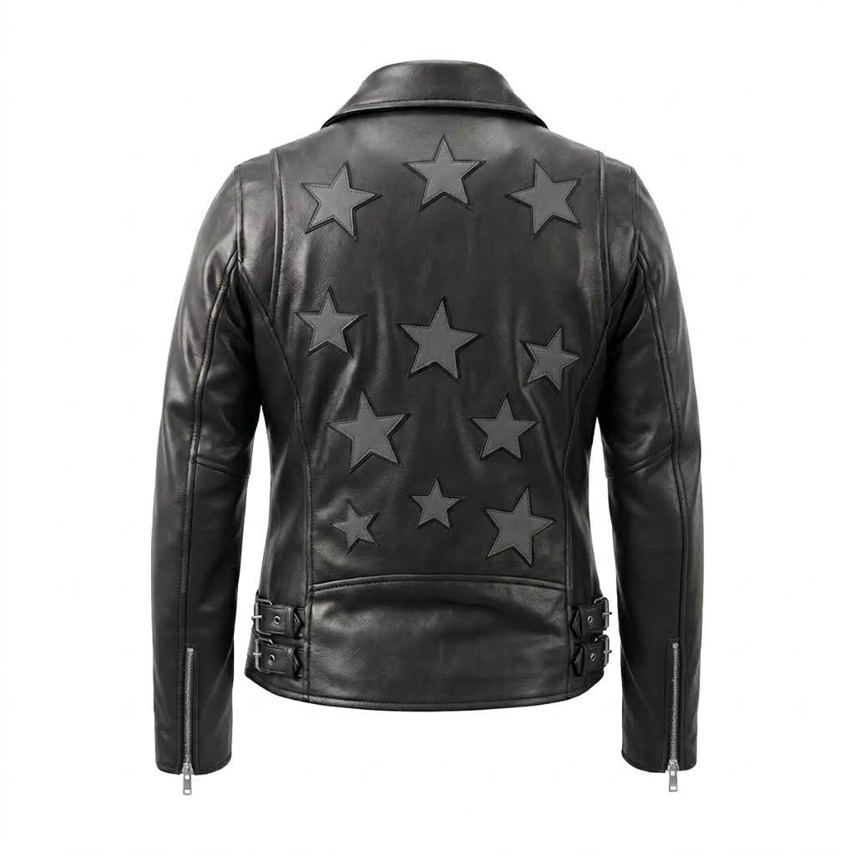 Midnight Star - Women's Lambskin Leather Motorcycle Jacket