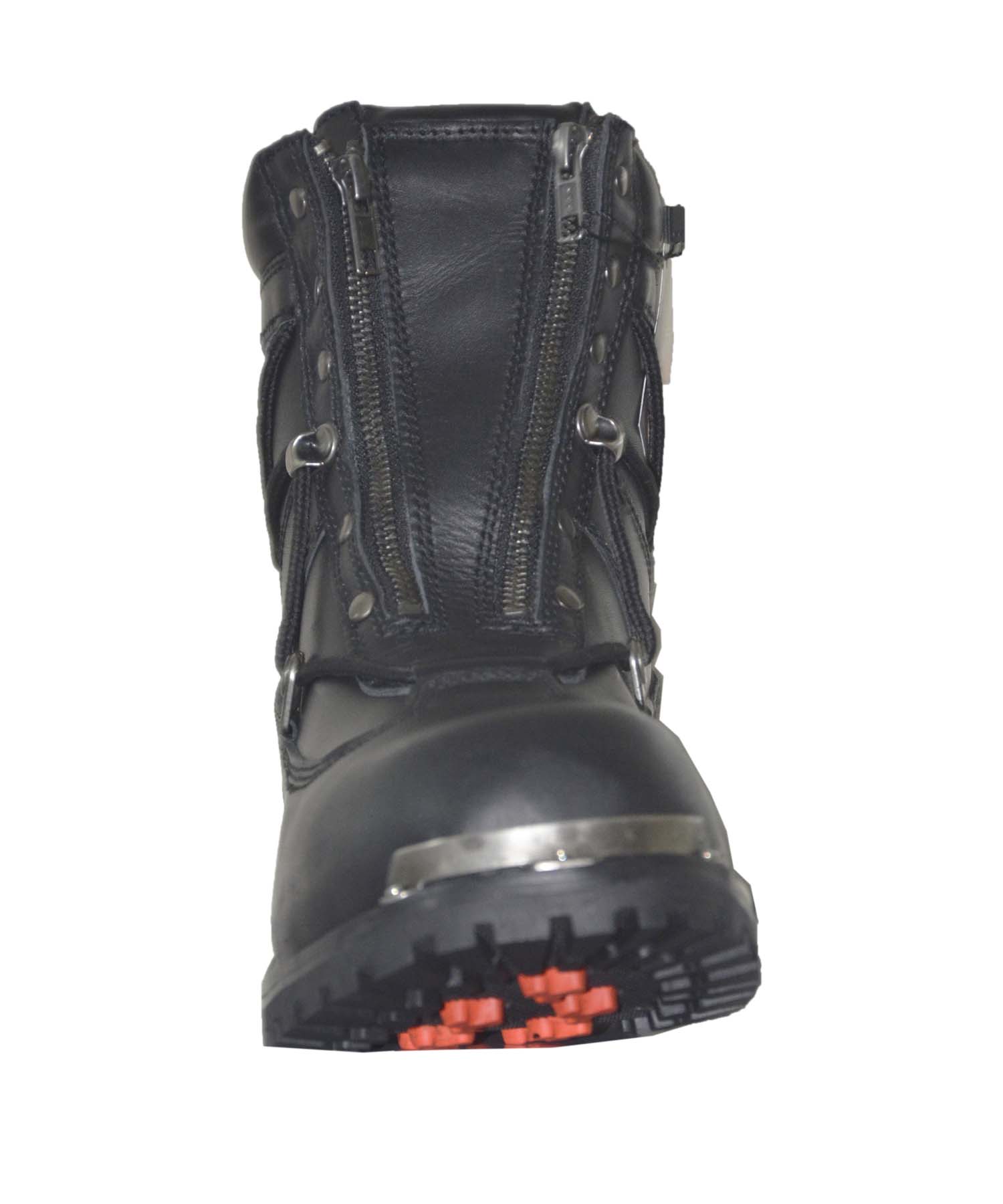 black zipper boot