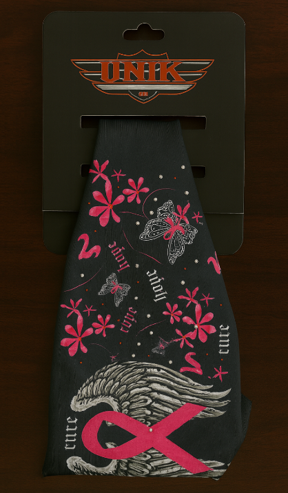 headband with pink floral and butterfly design