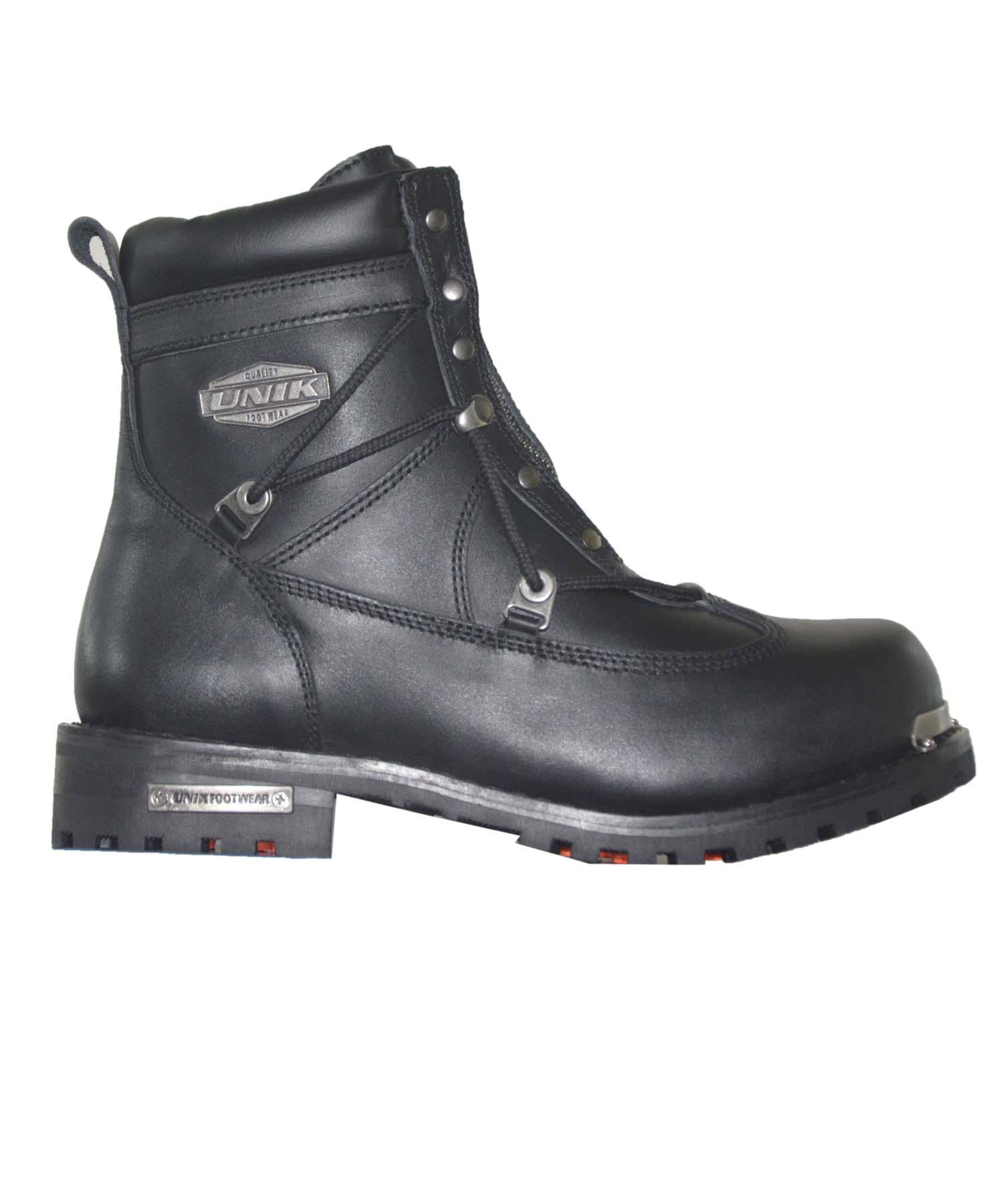 black leather boot