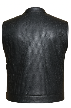 Black leather vest fro men