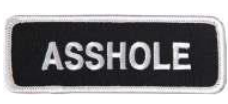 embroidered text patch