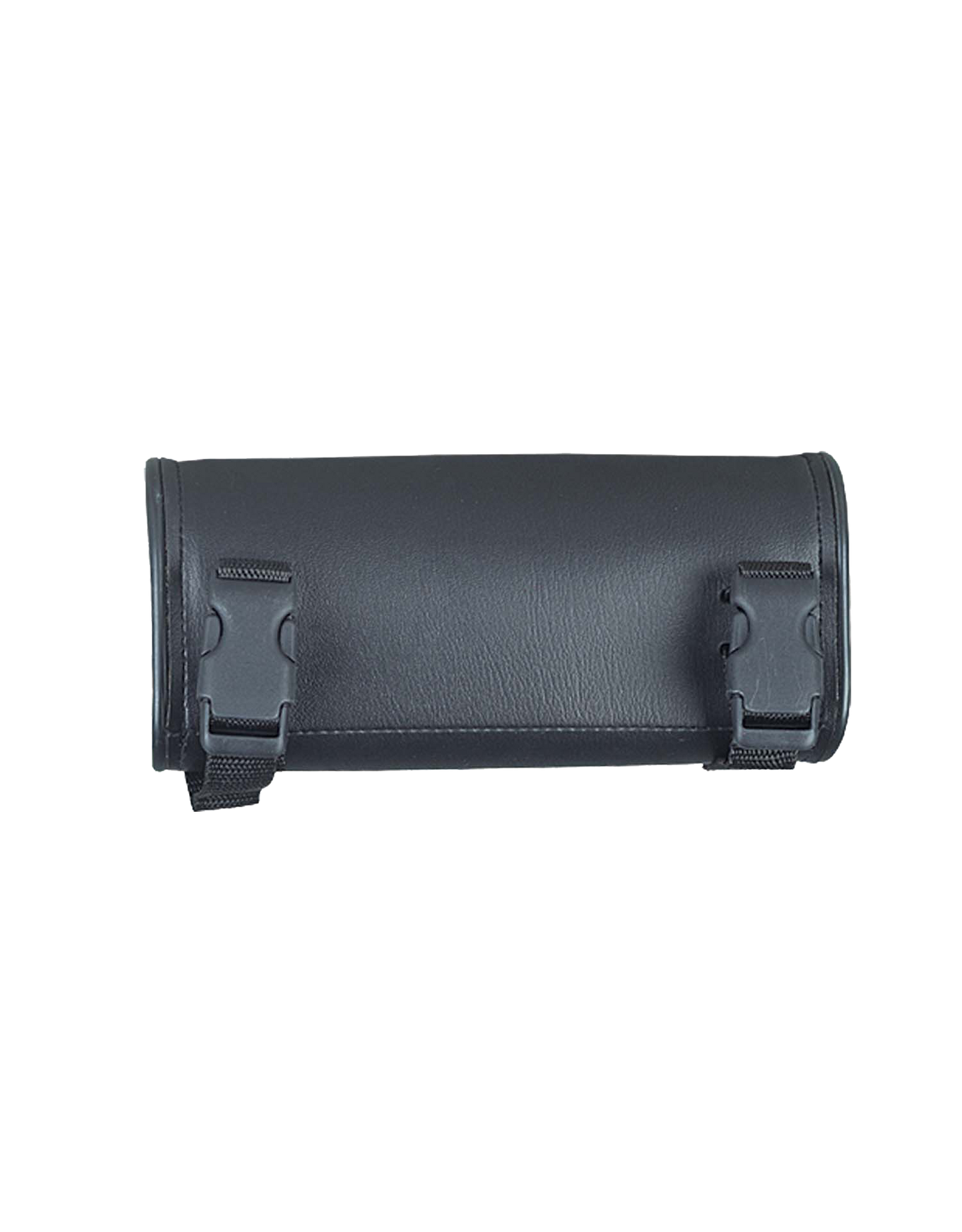 Black roll-up pouch with straps for bikers