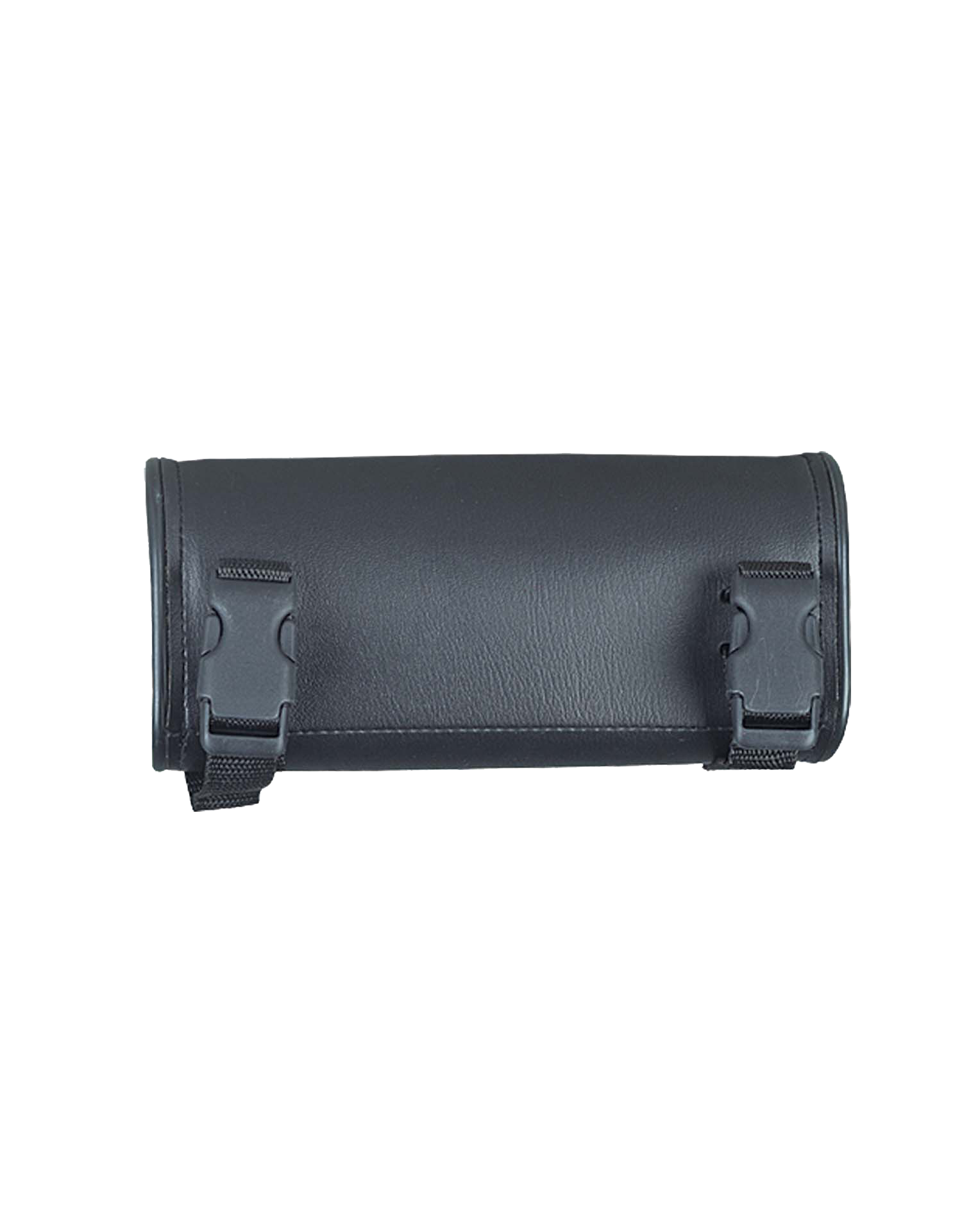 Black roll-up pouch with straps for bikers
