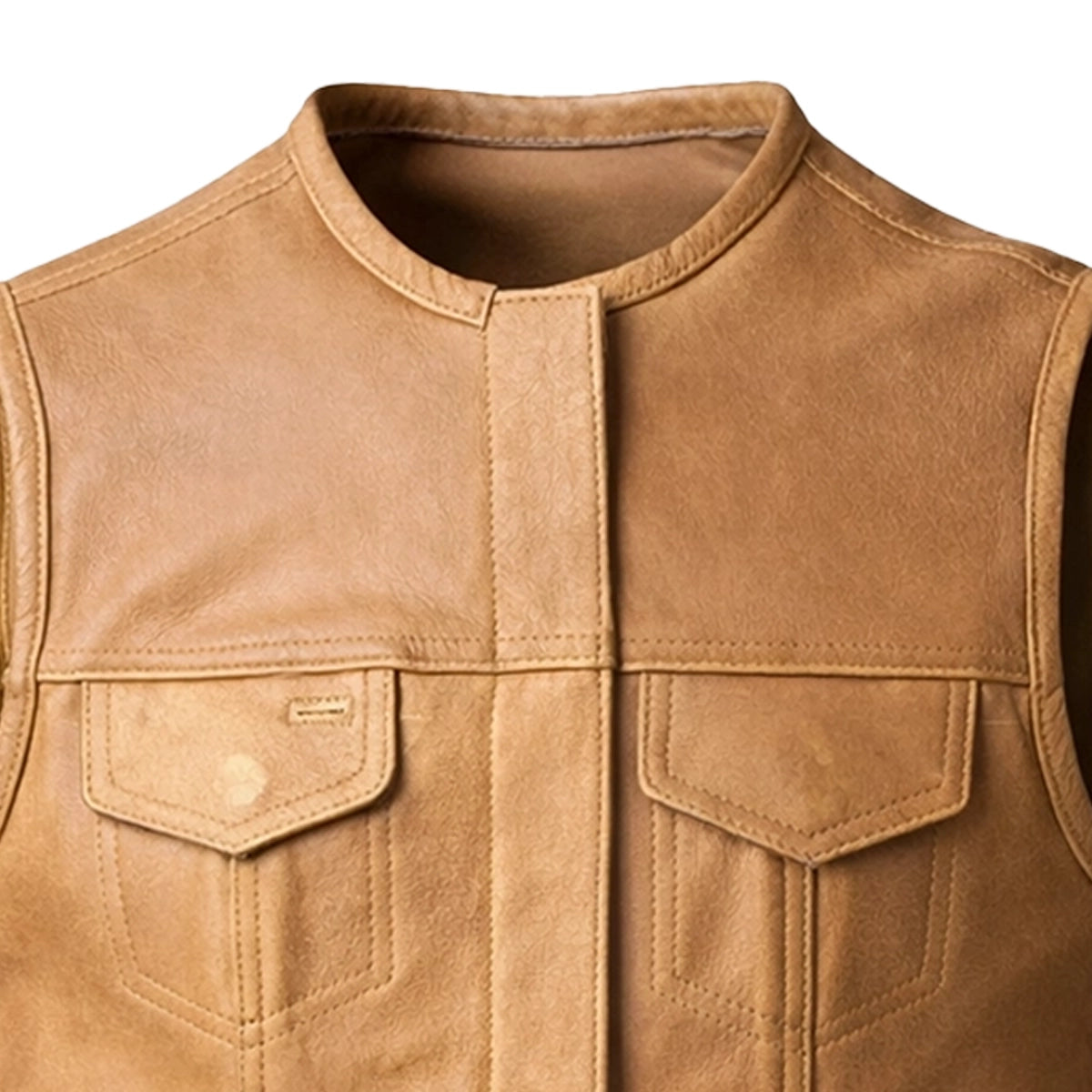 Shield Maiden - Women's Leather Motorcycle Vest (Brown)
