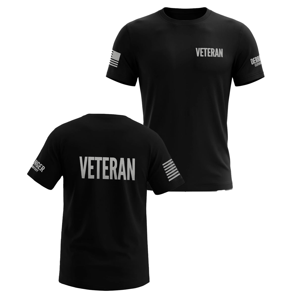 Mens Veterens T-Shirt - Black