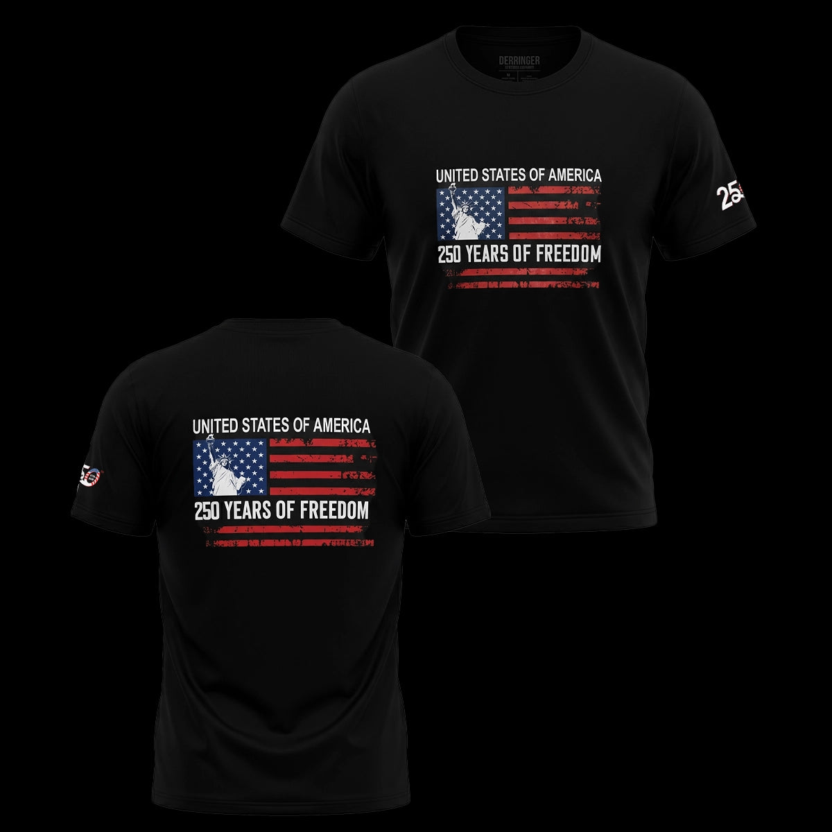 Men's Patriotic T-Shirt - USA 250 Years of Freedom