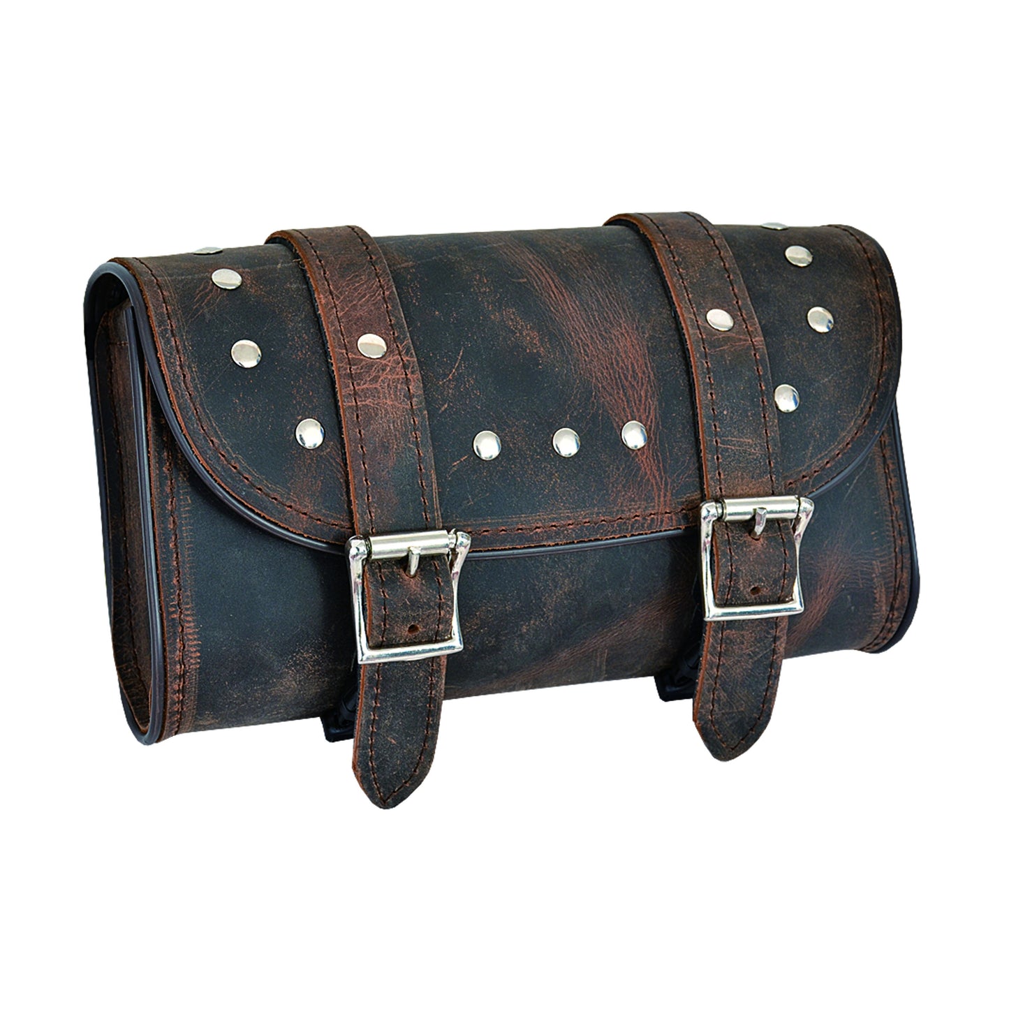 Brown & Light Black - Leather Tool Bag