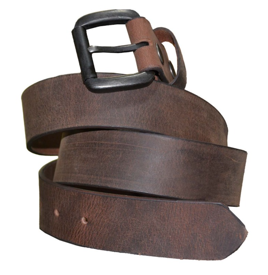 brown leather belt