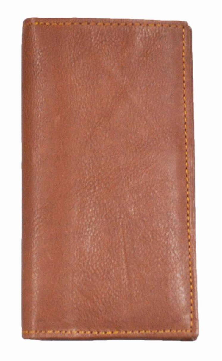 Brown leather wallet one fold