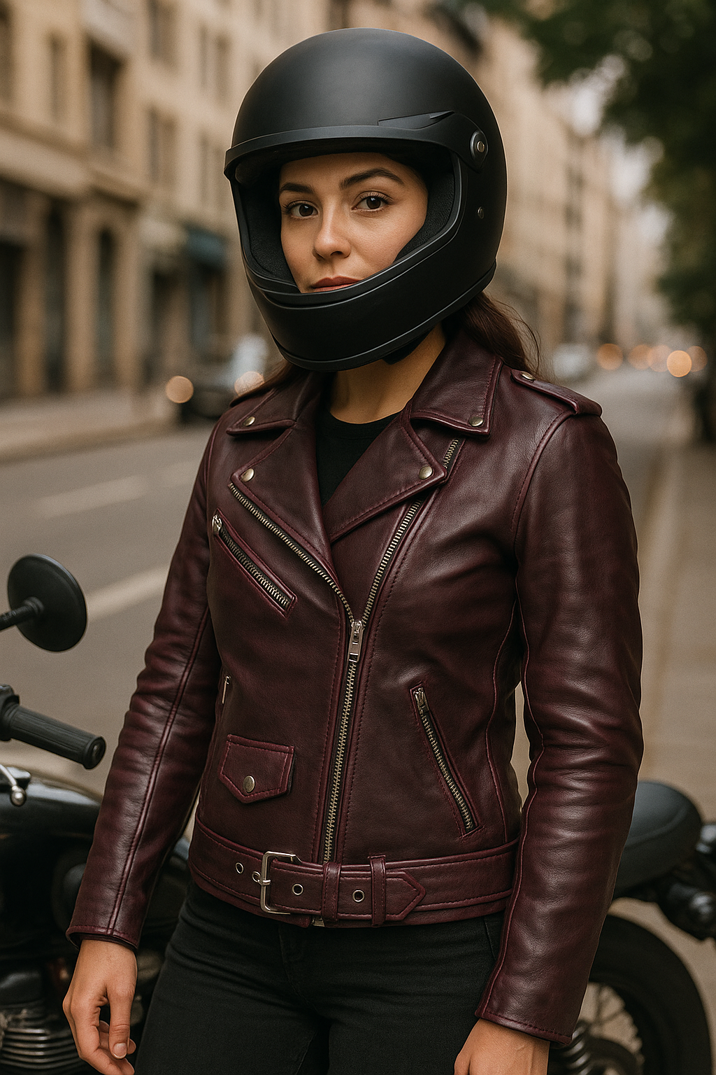 Lilac - Ladies Premium Leather Jacket
