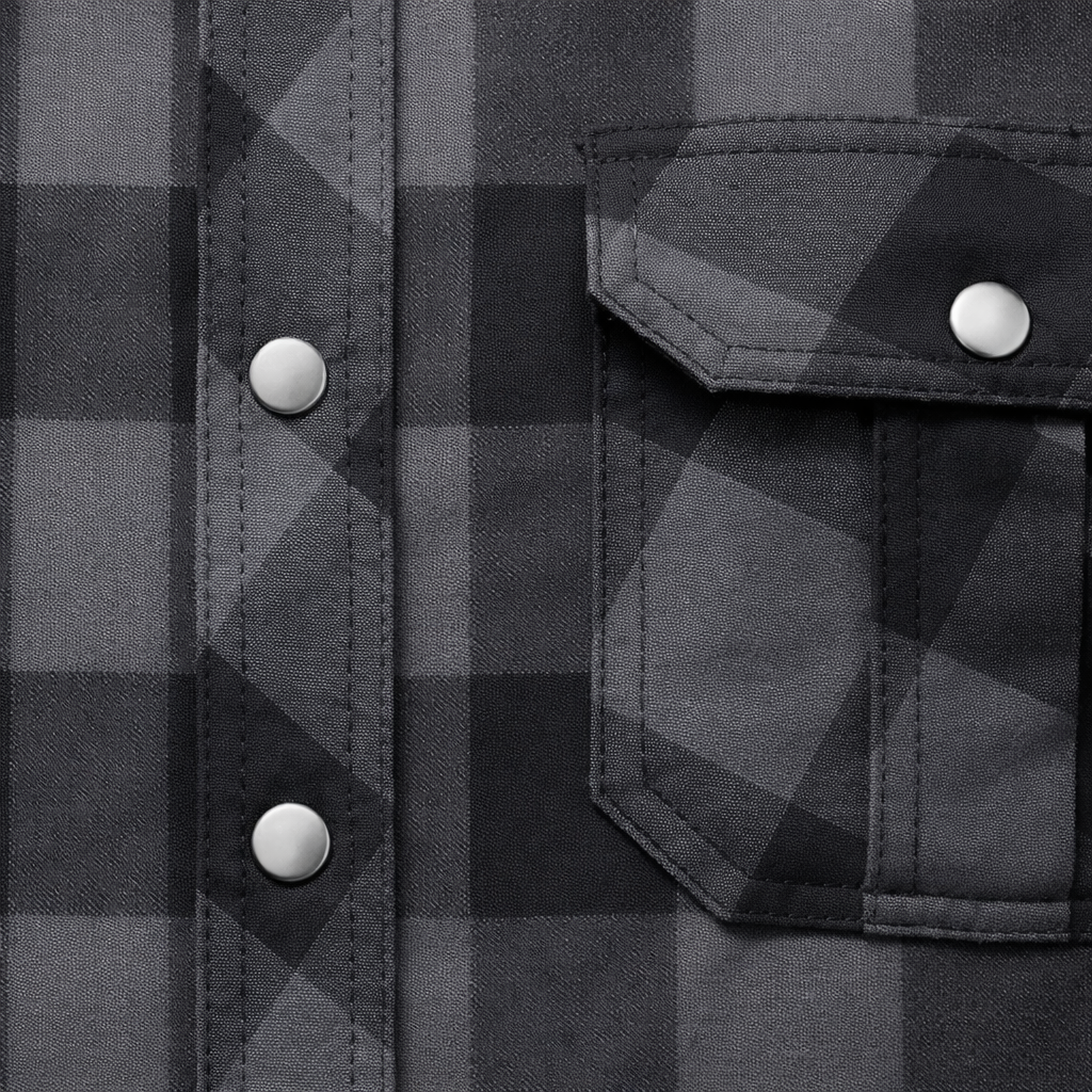 Sentry - Mens Black & Gray Armored Flannel