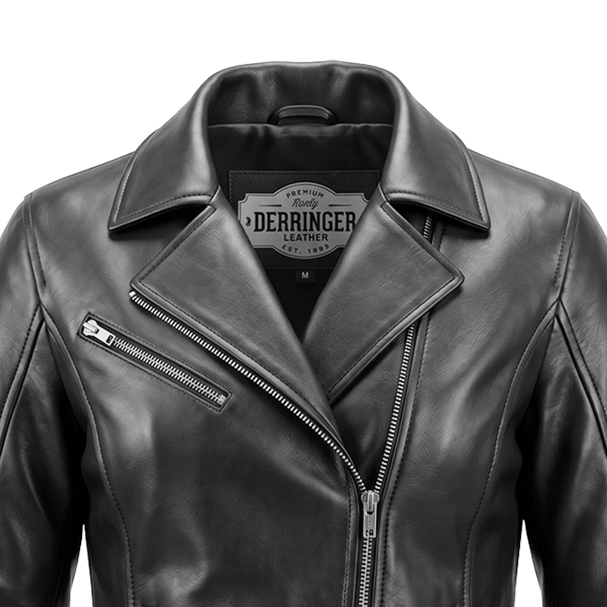 Midnight Star - Women's Lambskin Leather Motorcycle Jacket