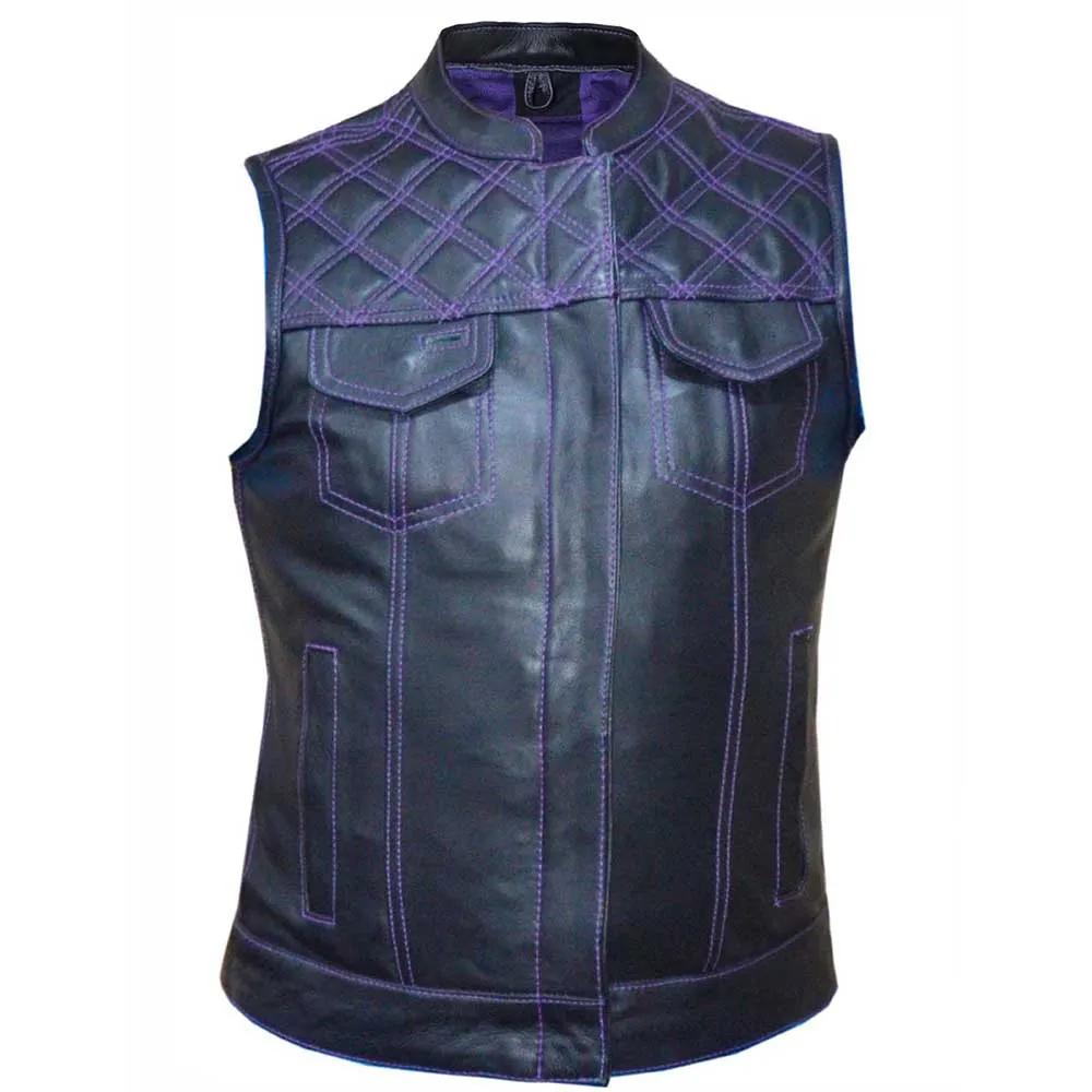 Style # 6896.17 defines rugged elegance with a ladies' premium club vest crafted from durable cowhide leather.