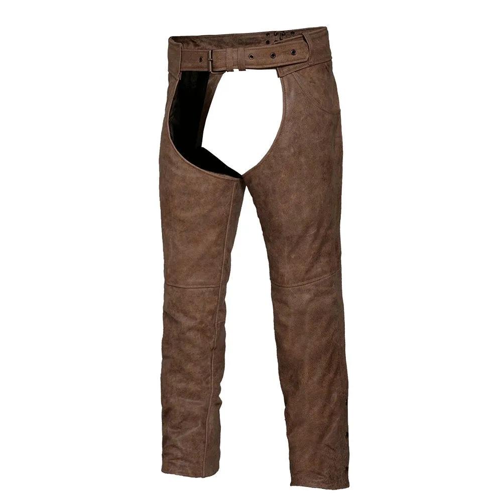 Unisex Brown Jean Pocket Chaps - Drifter 