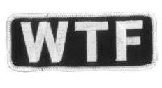 WTF embroidery patch