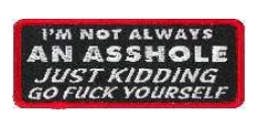 quote embroidery patch