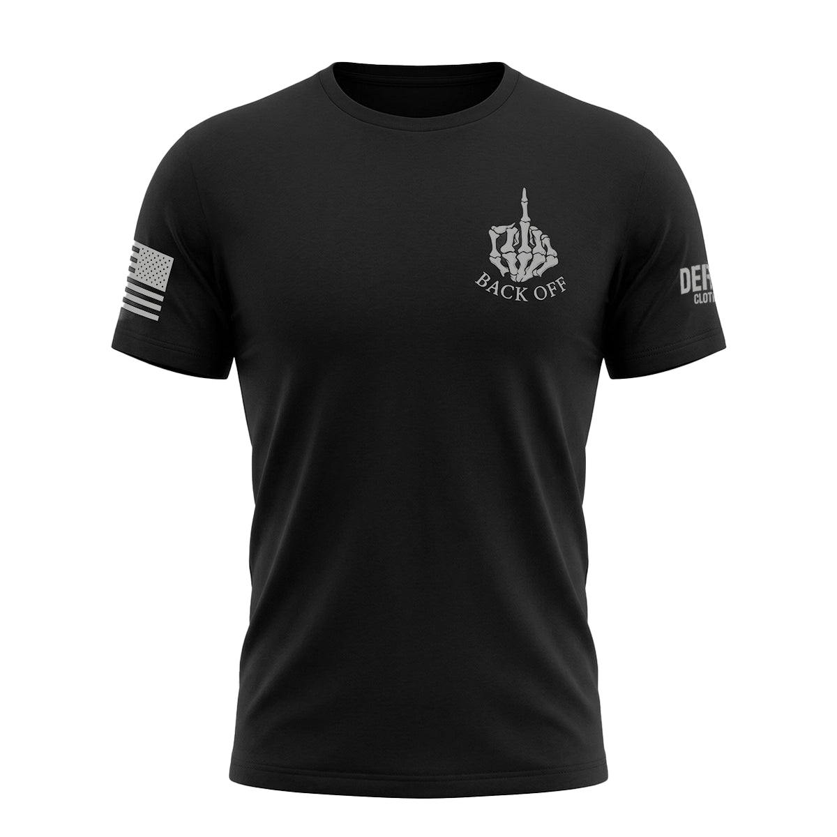Men's Black Backoff and Finger T-Shirt