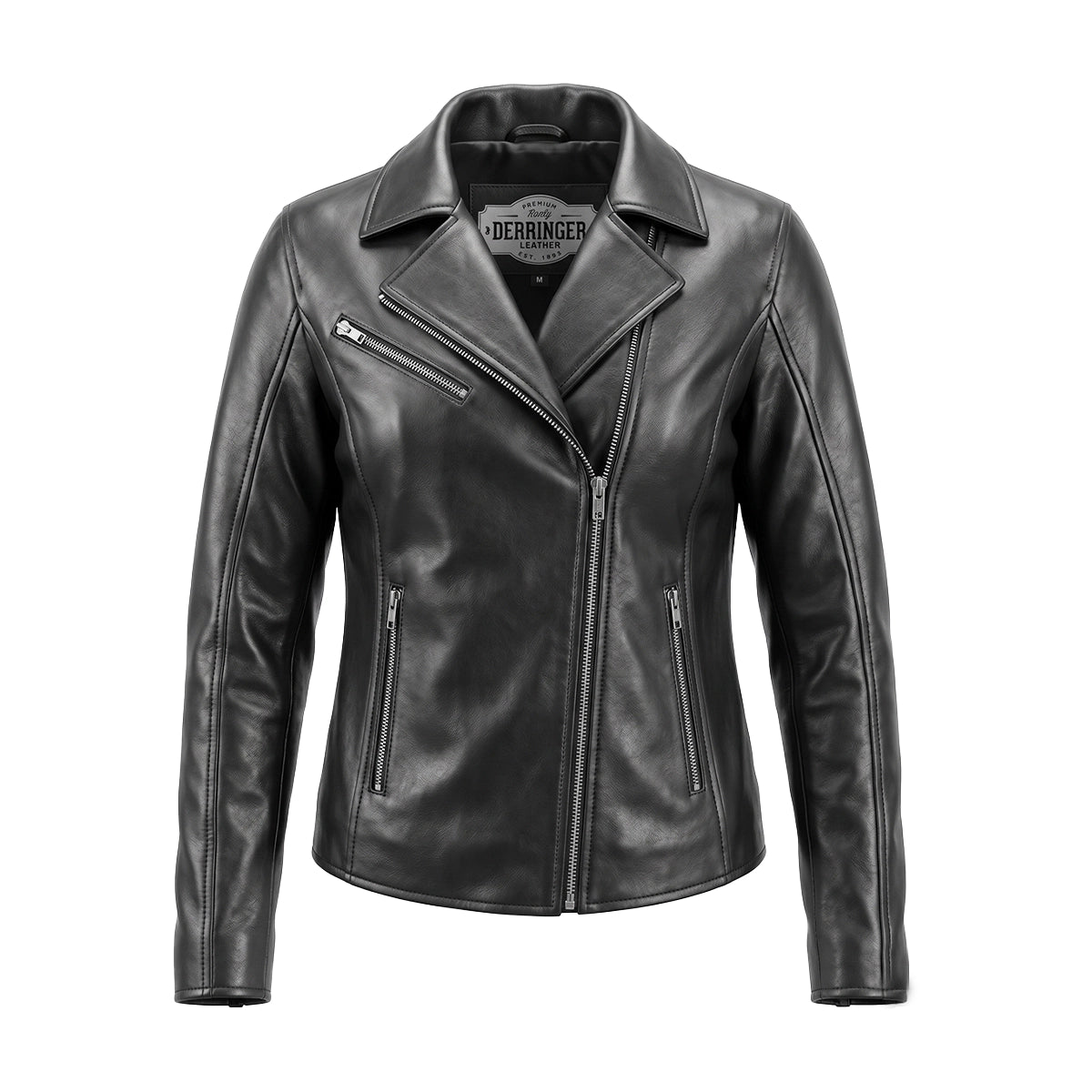 Rebel Queen - Women's Lambskin Leather Motorcycle Jacket