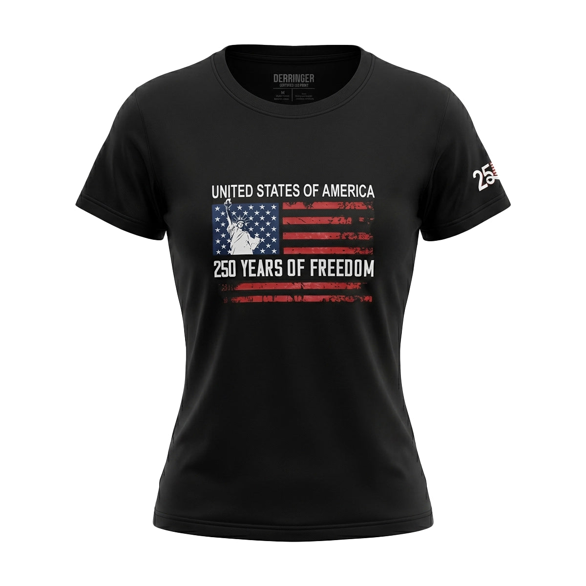 Women's Patriotic T-Shirt - USA 250 Years of Freedom