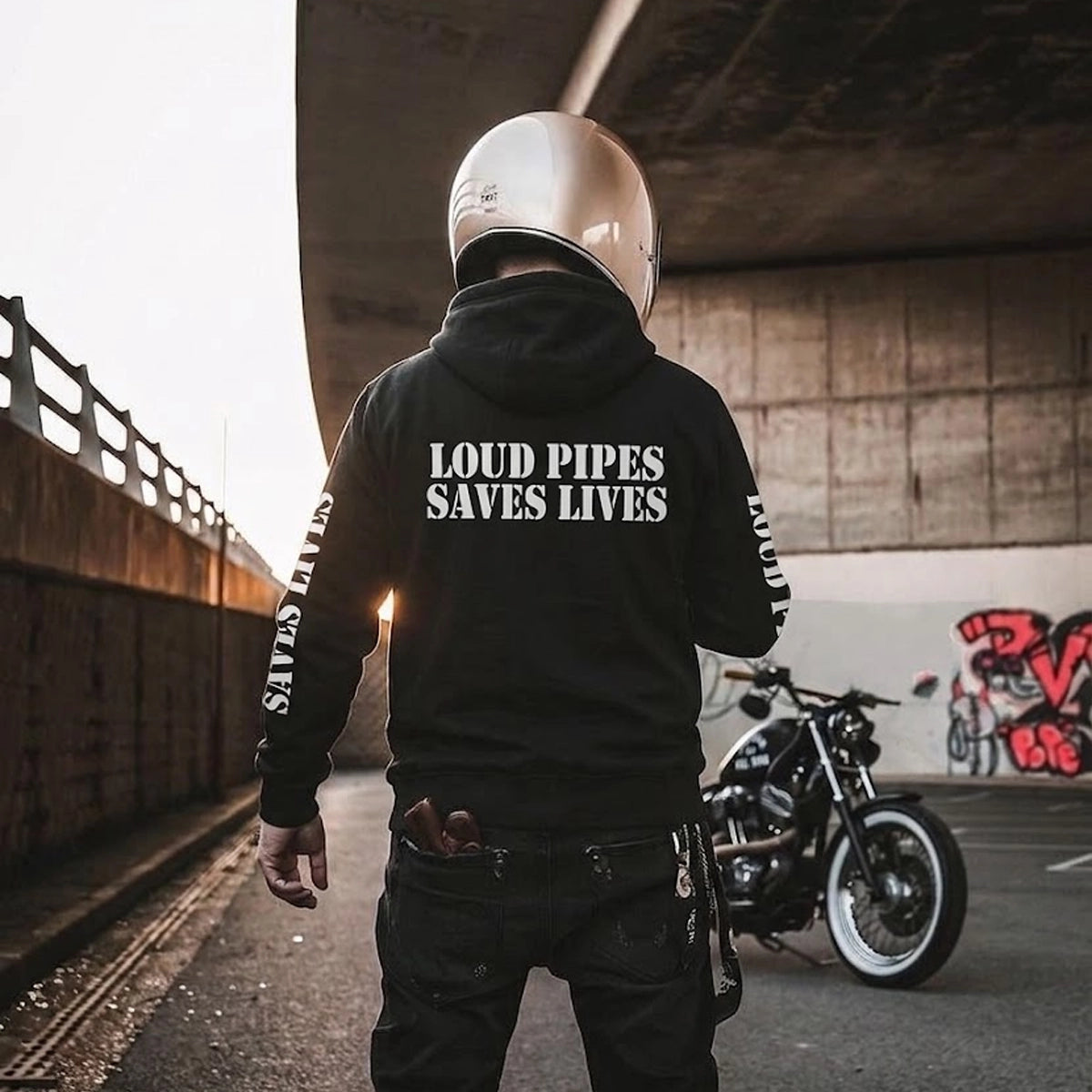 Blackout - Men's Motorcycle Hoodie