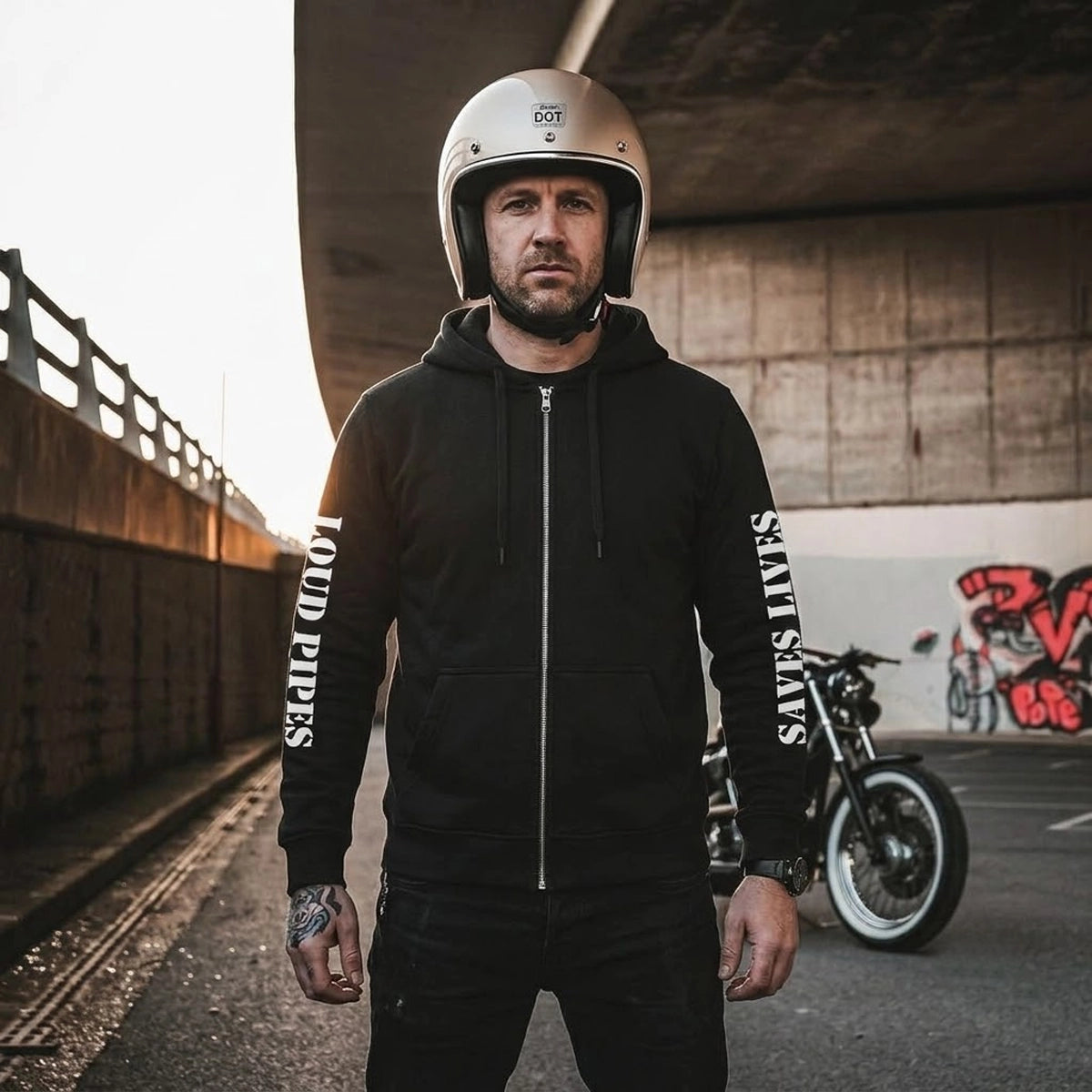 Blackout - Men's Motorcycle Hoodie