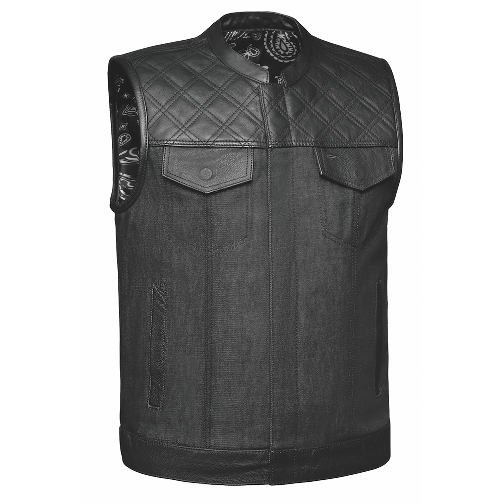 &nbsp;Featuring four exterior pockets, two inside concealed carry pockets, a zip snap main closure, antique brass hardware, and a one-panel back, this vest provides both practicality and unique aesthetic appeal.