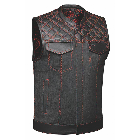  Featuring four exterior pockets, two inside concealed carry pockets, a zip snap main closure, antique brass hardware, and a one-panel back, this vest provides both practicality and unique aesthetic appeal.
