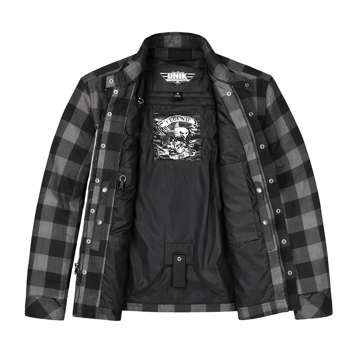 Sentry - Mens Black & Gray Armored Flannel