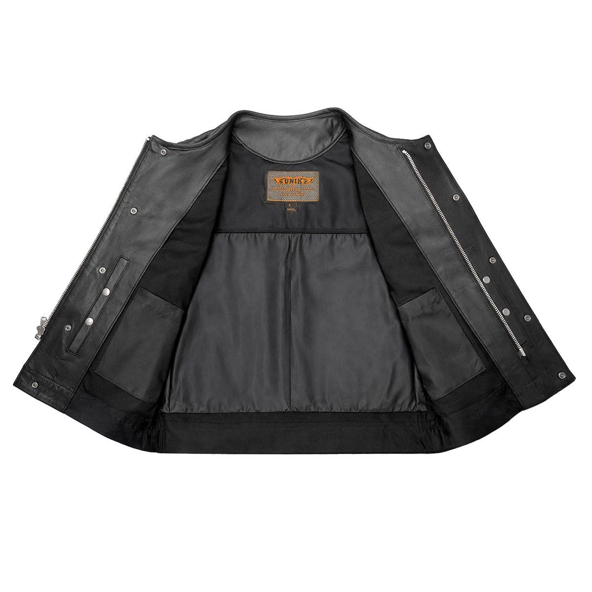 Men’s Purple Diamond Leather Club Vest – Premium Diamond Stitch by Unik