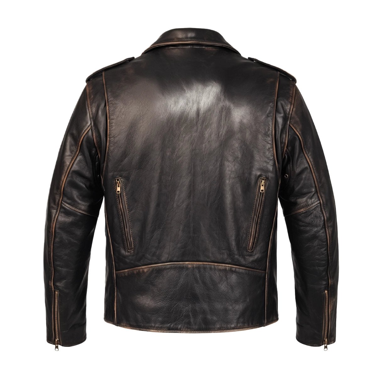 Osbourne - Mens Brown Motorcycle Leather Jacket