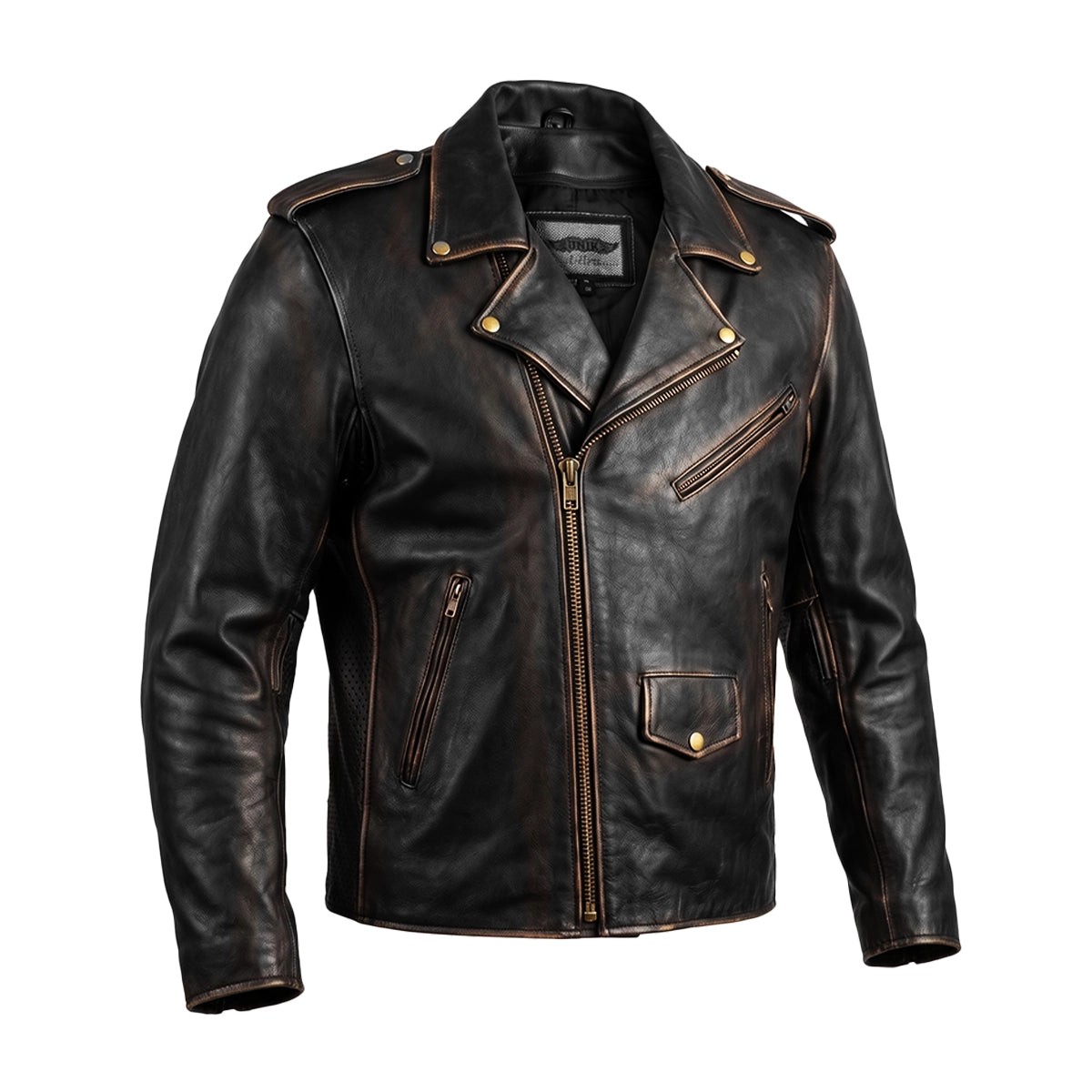 Osbourne - Mens Brown Motorcycle Leather Jacket