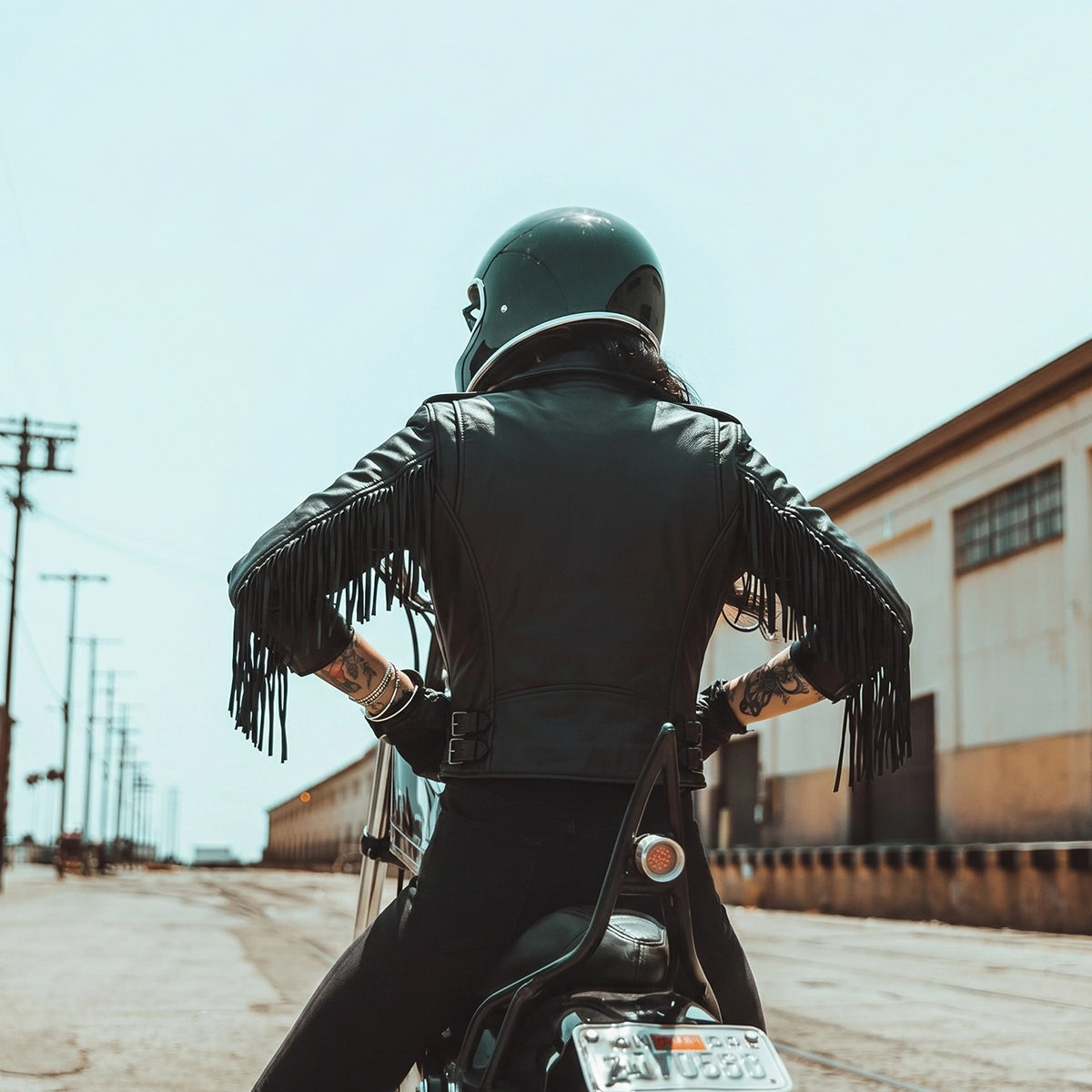 Sentinel - Women's Lambskin Leather Motorcycle jacket