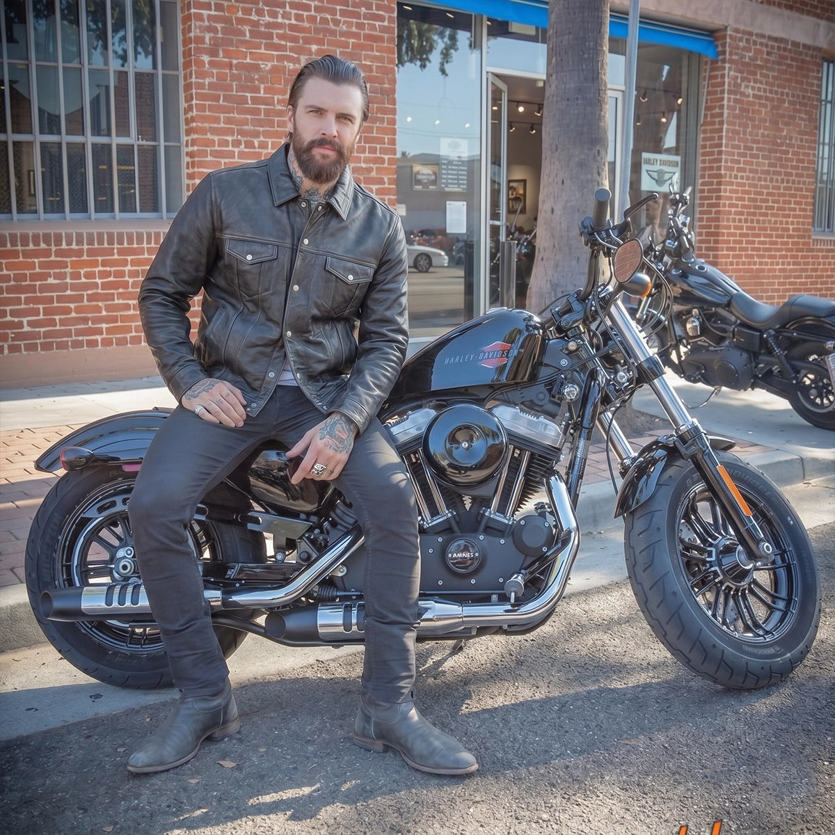 Granger - Men's Leather Motorcycle Jacket