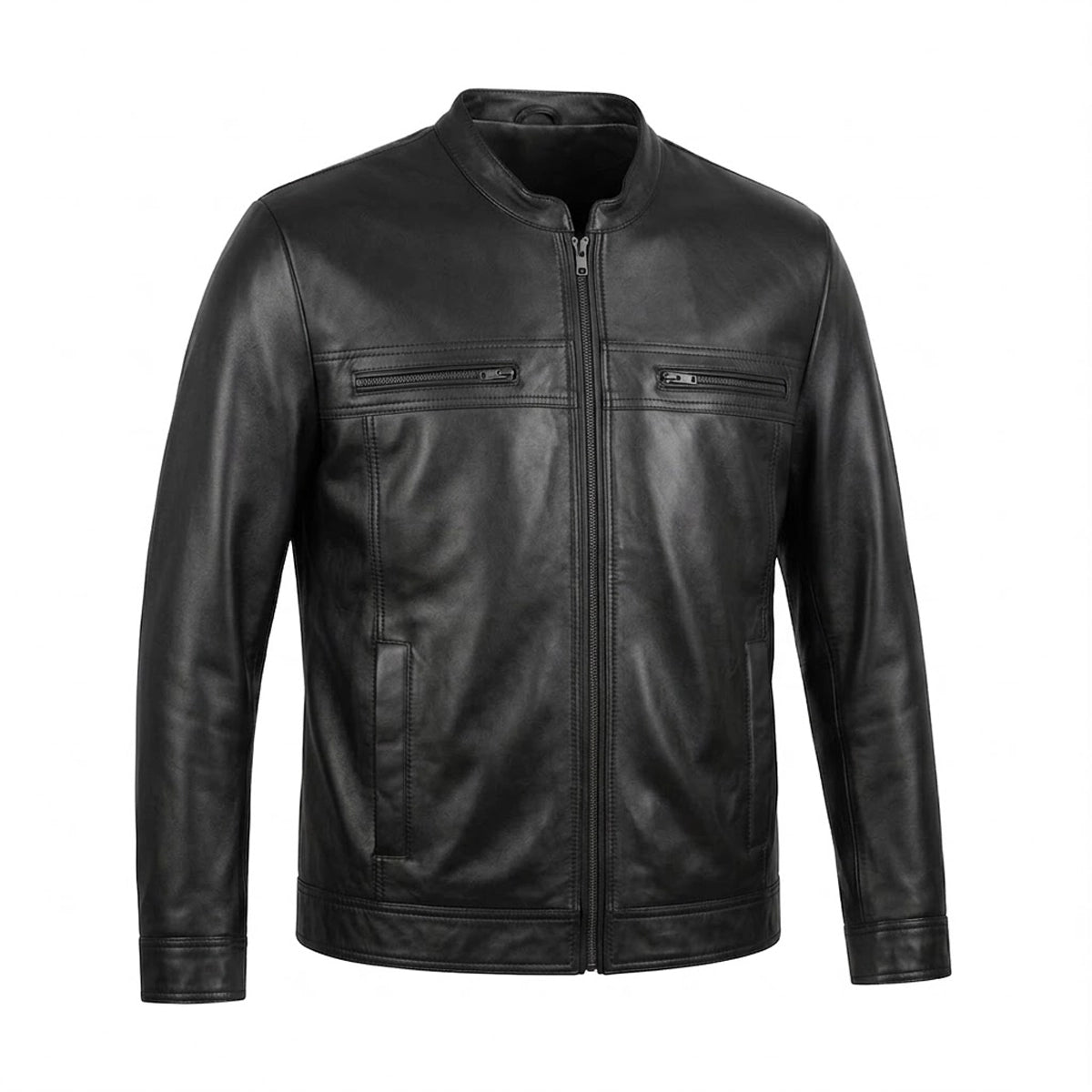 Echo - Premium Men's Leather Motorcycle Jacket